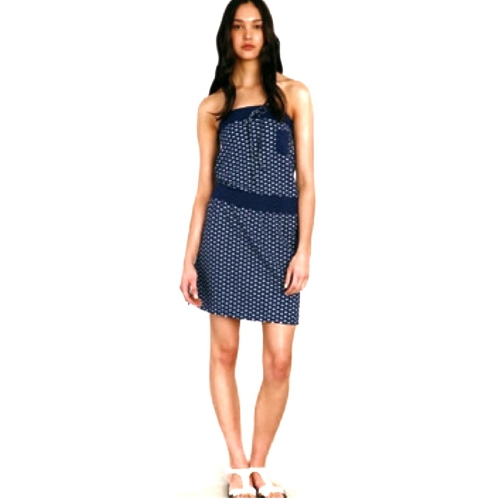UO | Lux | Strapless Tube Dress Apple Print Small